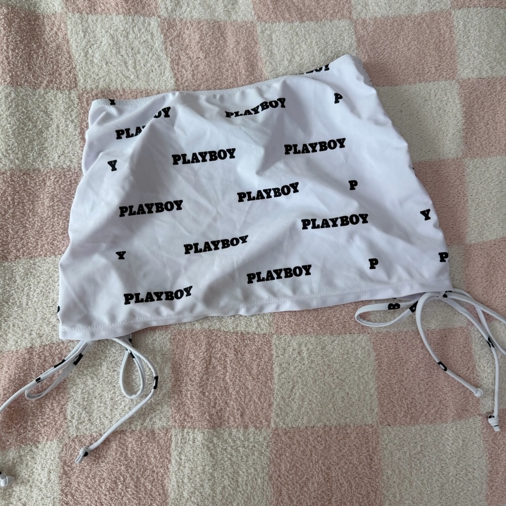 Playboy x Missguided Swim Skirt White (S)